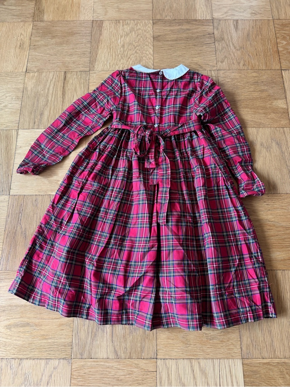 NWT Confiture for Trotters 10/11 Years Girls Dress Plaid Red Smocked Tartan - Picture 2 of 9